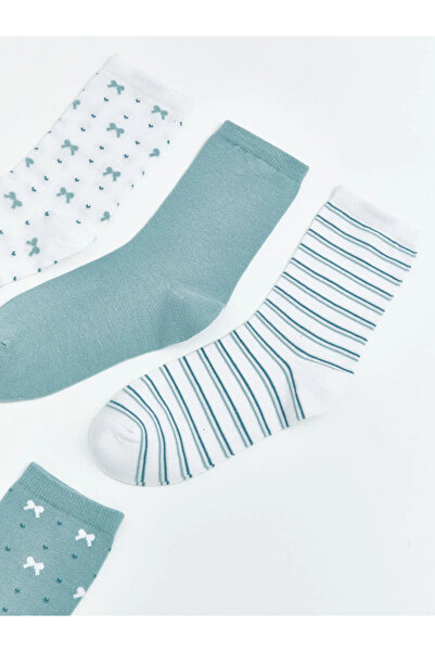 LC Waikiki White Patterned Women's Socks 5-Piece Set