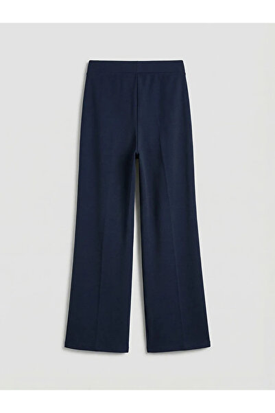 LC Waikiki Navy Blue Women's Wide Leg Sweatpants with Elastic Waist