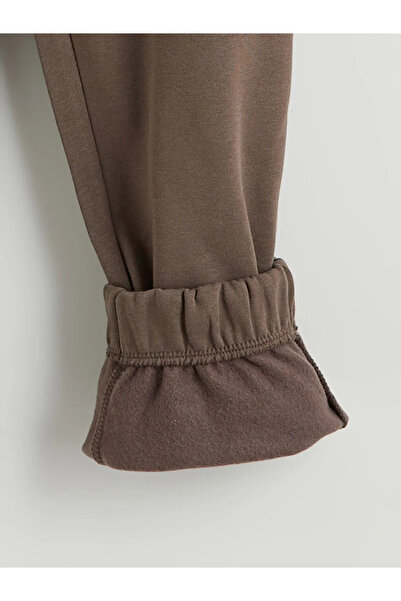 LC Waikiki Brown Elastic Waist Women's Thick Jogger Sweatpants