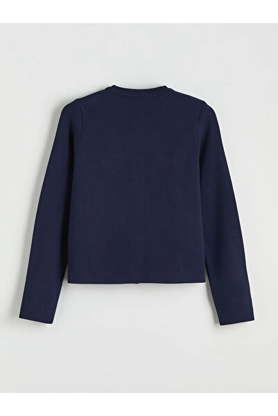 LC Waikiki Navy Blue Crew Neck Women's Knitwear Cardigan