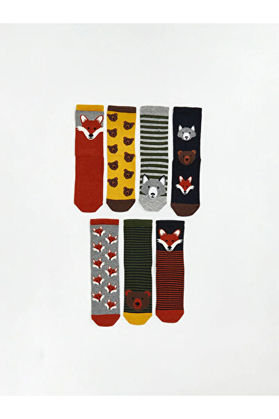 LC Waikiki 7 чифта момчешки чорапи с разнообразни мотиви