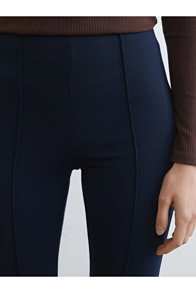 LC Waikiki Navy Blue Extra Slim Fit Flared Women's Trousers