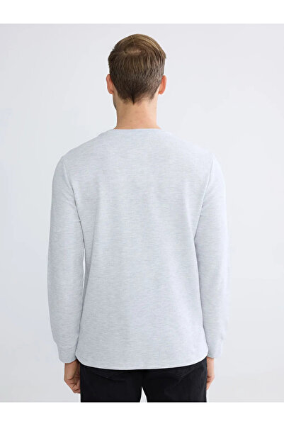 LC Waikiki Beige Crew Neck Men's Sweatshirt