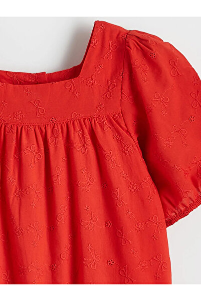 LC Waikiki Crvena haljina sa balon rukavima za devojčice