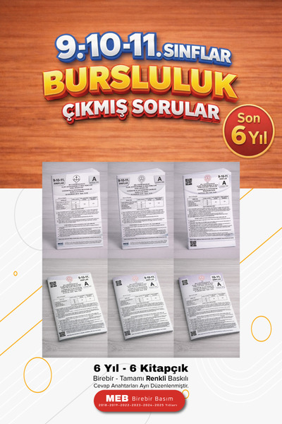 Yetsis Yayınları 9.-10.-11. Sınıflar Bursluluk Sınavı Çıkmış Sorular - Son 6 ...