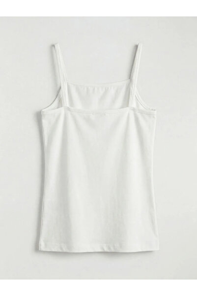 LC Waikiki Екру тениска с квадратна яка за момичета, 2 броя