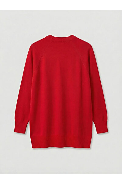 LC Waikiki Red Crew Neck Women's Knitwear Tunic