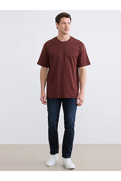 LC Waikiki Brown Crew Neck Men's T-Shirt