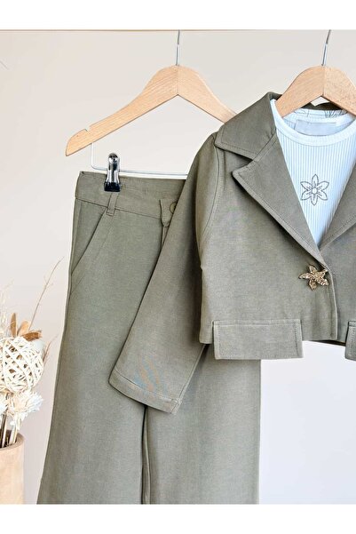 Pinkitokids SERIA PREMIUM - Jachetă scurtă pentru fete - Pantaloni - Tricou -...