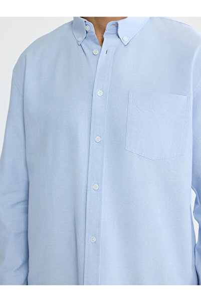 LC Waikiki Blue Regular Fit Oxford Men's Shirt