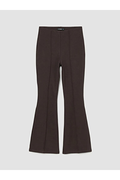 LC Waikiki Brown Slim Fit Women's Spanish Flare Pants