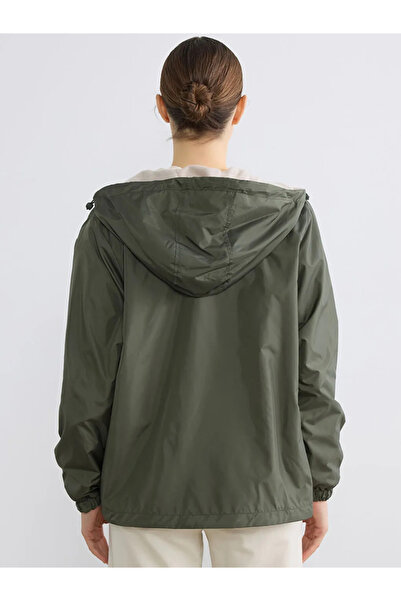 LC Waikiki Khaki Hooded Women's Raincoat