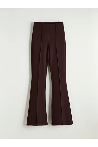 LC Waikiki بنطلون نسائي بوردو إكسترا نارفليت واسع الأرجل