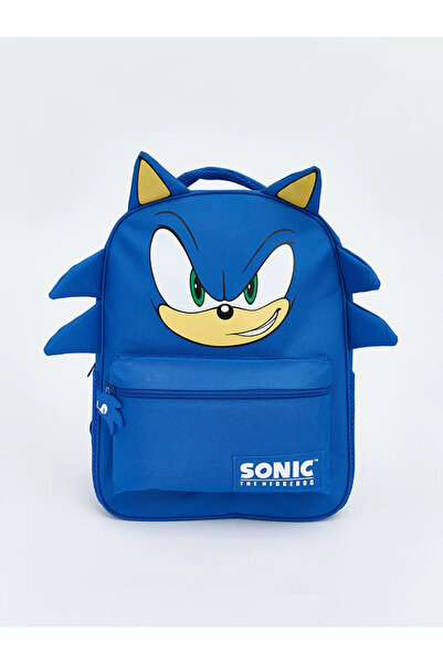 LC Waikiki Blue Sonic Printed Boy's Backpack