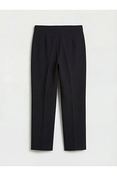 LC Waikiki Black Zippered Waist Slim Fit Women's Trousers