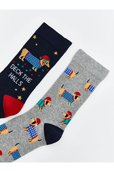 LC Waikiki Червени коледни дамски чорапи, 2 чифта