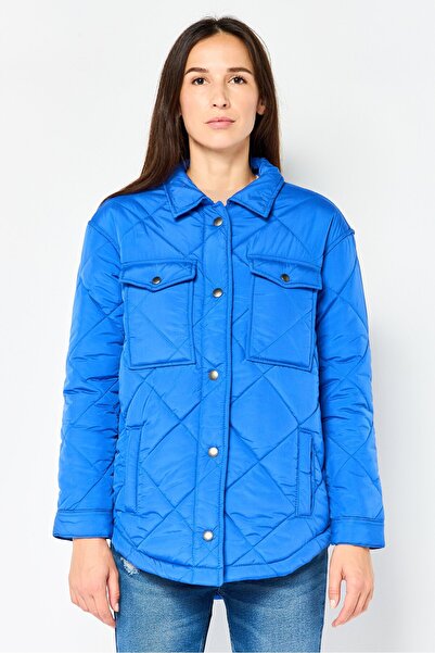 AMERICAN EAGLE Women Quilted Puffer Jacket, Blue