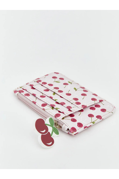 LC Waikiki Pembe Kiraz Baskılı Kadın Cüzdan
