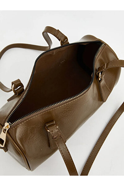 LC Waikiki Geantă de umăr pentru femei, cu aspect de piele verde, tip bowling