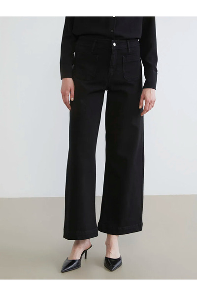 LC Waikiki Black Wideleg Women's Jeans