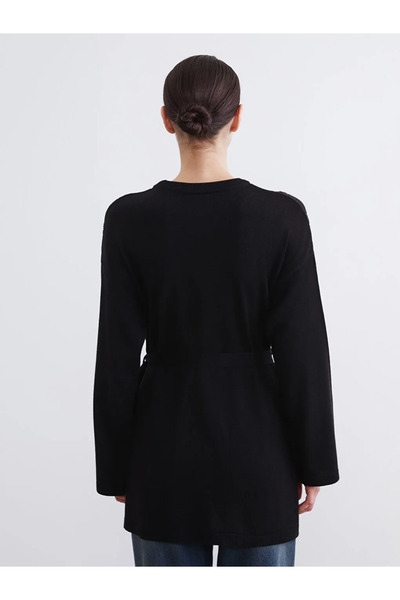 LC Waikiki Black Self-Patterned Women's Knitwear Tunic