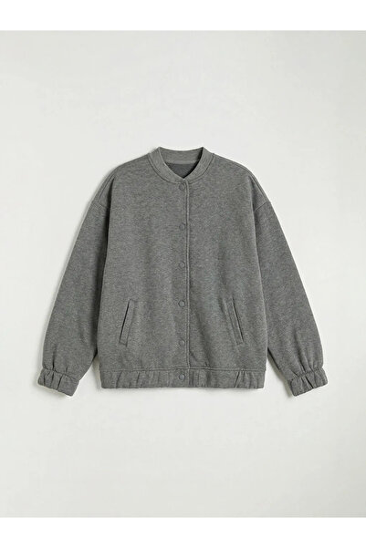 LC Waikiki Anthracite Girls' Thick College Jacket