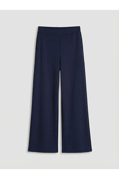 LC Waikiki Navy Blue Striped Soft Touch Women's Sweatpants