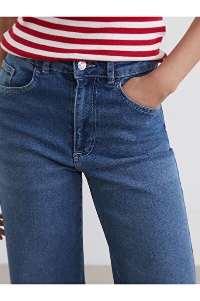 LC Waikiki Blue Wideleg Women's Jean Trousers