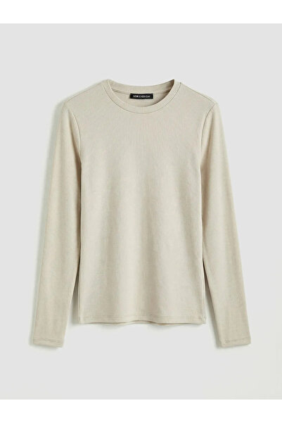 LC Waikiki Γκρι γυναικείο κορμάκι με λαιμόκοψη