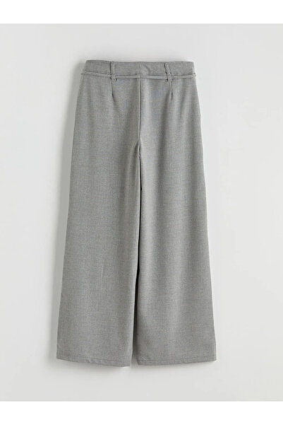 LC Waikiki Pantaloni gri cu picioare late plisate pentru fete