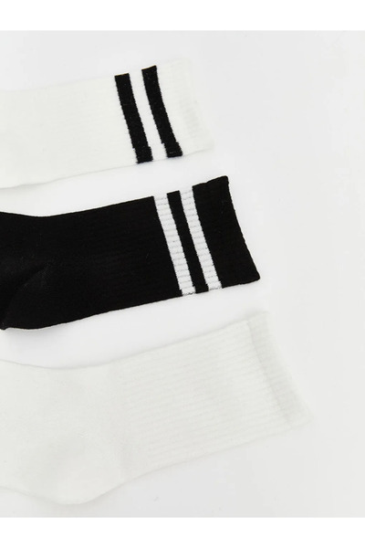 LC Waikiki Екру раирани дамски чорапи, 5 чифта