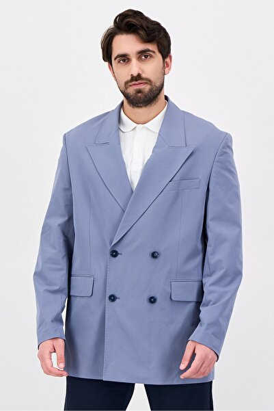 Reserved Men Comfort Fit Plain Casual Blazer, Grey