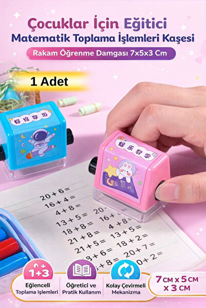 Hane Dostu Çocuklar İçin Eğitici Matematik Toplama İşlemleri Kaşesi – Rakam Ö...