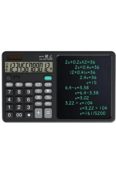 OEM Calculator de birou cu tabletă de scris 2-în-1, 12 digiți