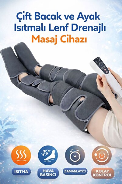 Coco Joy Çift Bacak Isıtmalı Ayak & Bacak Masaj Aleti – Lenf Drenaj