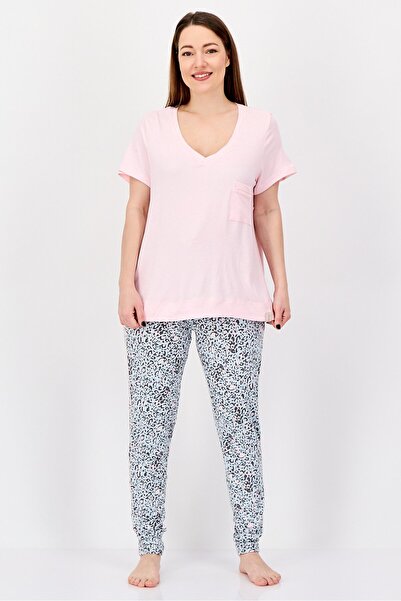 Thalia Sodi Women 2 Pieces Animal Print Top And Bottom Pyjama Set, Multicolor