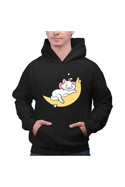 OEM Men's Hoodie The Aristocrat Cats Marie Luna Sleep Moon