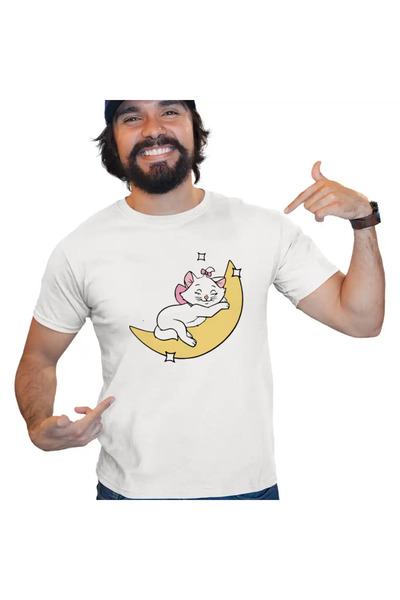 OEM Men's T-Shirt The Aristocrat Cats Marie Luna Sleep Moon