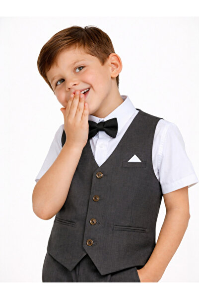 Victor and Jane Boys 4 Piece Set Waistcoat, Shirt, Trousers & Bow Tie Set (3 ...