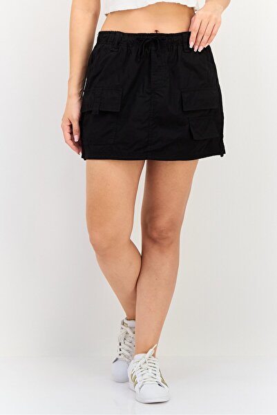 Don't Call Me Jennyfer Women Solid Mini Skirt, Black