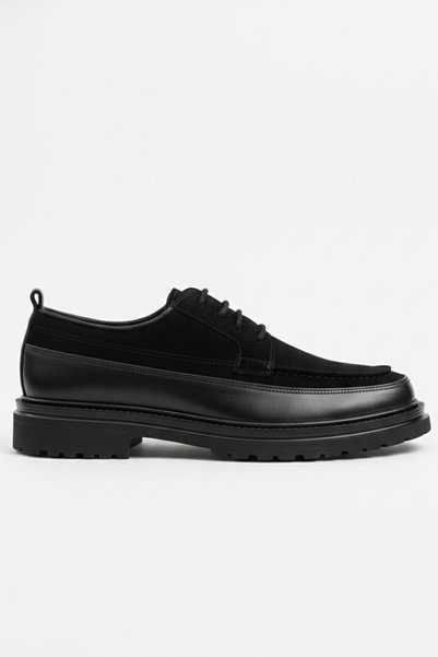 LUSIVE Genuine Leather Black Casual Comfortable Classic Men's Shoes Luass28Al0046