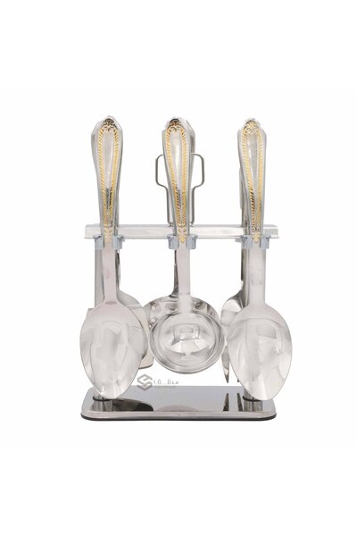 SQF 6-piece mini gold stirring spoon set