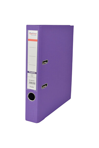 Optima A4 Binder, PP/PP, Metal Edge, 50 mm, Premium - Violet