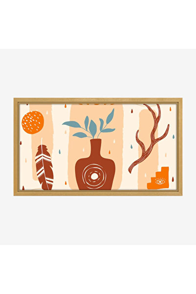 Tajridhome لوحة فخارية - وعاء مزخرف - ألوان دافئة - مريح - لوحات فن عصري - لو...