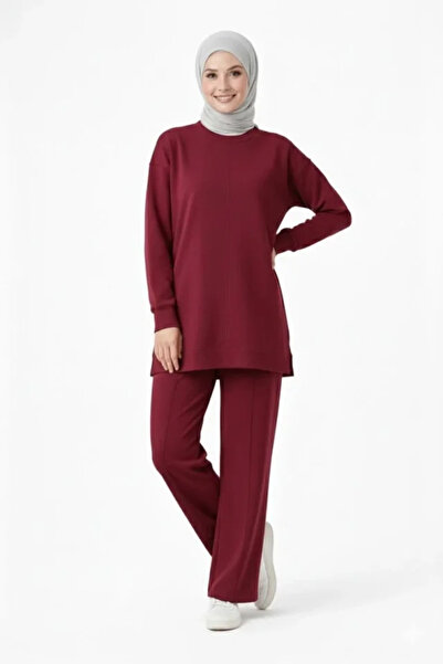 FRESCO SCARFS Osy Modal Μαλακό Υφασμάτινο Σετ Χιτζάμπ με Πλαϊνά Σκισίματα, Μα...