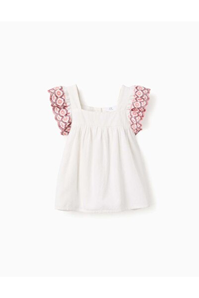 Ziddy Ss Shirt Ruffle, Light Beige