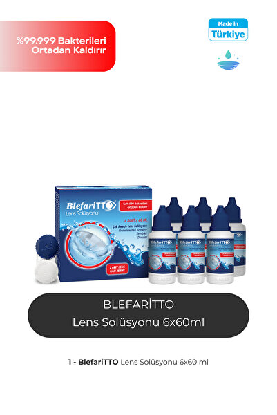 BLEFARİTTO 6x60ml lens solüsyonu (lens kabı hediyeli)