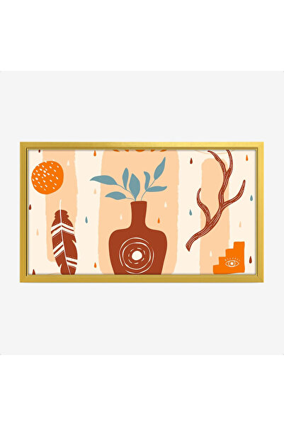 Tajridhome لوحة فخارية - وعاء مزخرف - ألوان دافئة - مريح - لوحات فن عصري - لو...