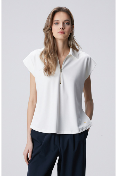 Network Kırık Beyaz Modal Karışımlı Sweatshirt