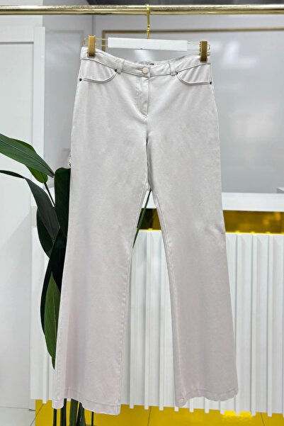 BEİAZ Sentez Canvas Spanish Flared Trousers